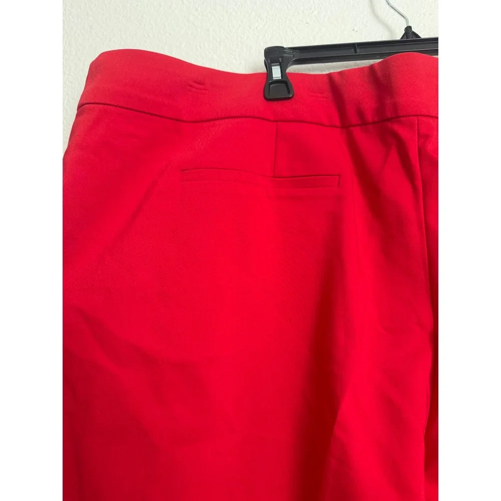 Michael Kors Samantha Red Ankle Pants Plus Size‎ 24W Straight Leg Trousers